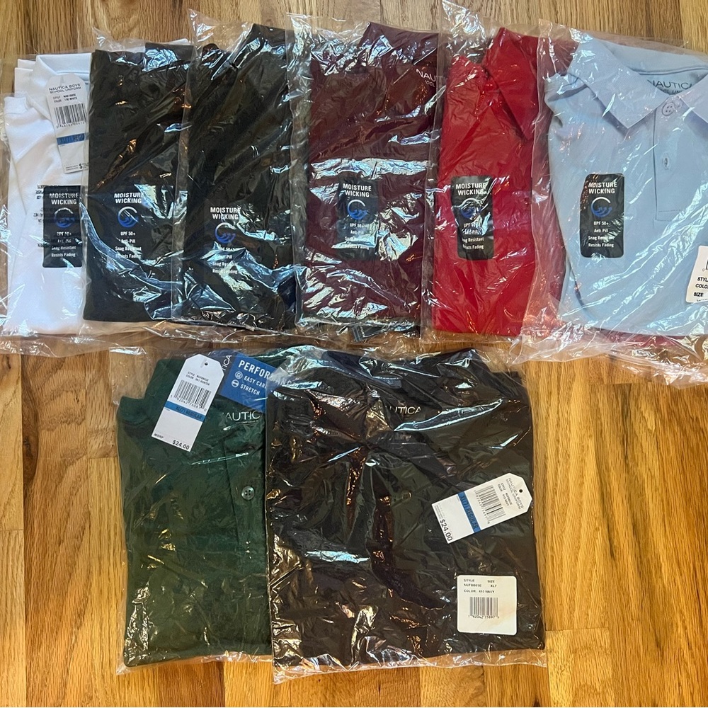 Brand New Nautica Boys Polo Shirts Size 7